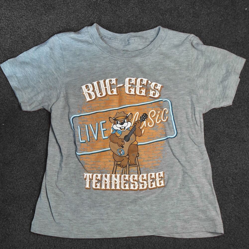 Youth Small Gray Buc-ee's Tennessee Live Music Tshirt